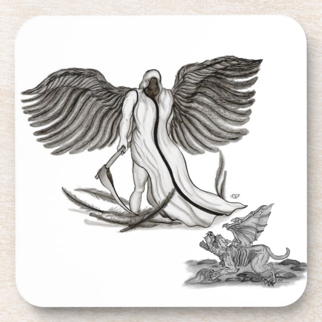 Angel Uriel Getränkeuntersetzer (Vorderseite)