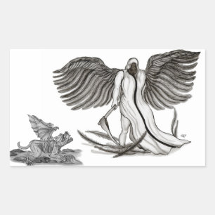 Angel Uriel Rechteckiger Aufkleber