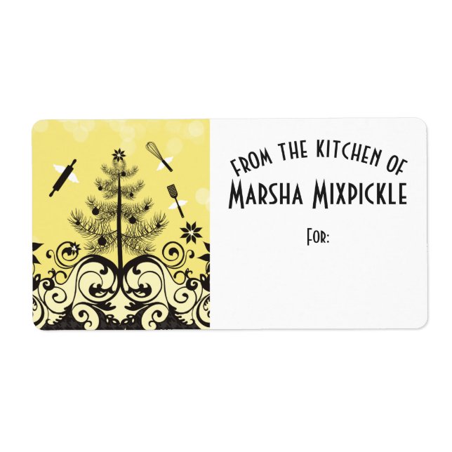 Angel-Utensilien aus der Küche des Weihnachtslabel (Vorne)