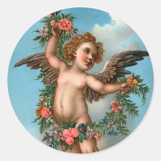 Angel Valentinstag Stickers (Vorderseite)