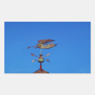 Angel Weather Vane Bright Blue Sky Rechteckiger Aufkleber