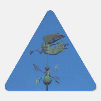 Angel Weather Vane Dreieckiger Aufkleber