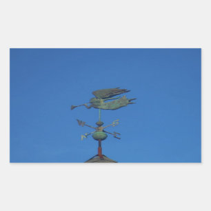 Angel Weather Vane Rechteckiger Aufkleber