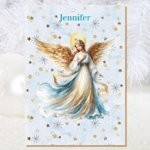 Angel Weihnachts Segen Unterschrift religiöse hinz Karte
