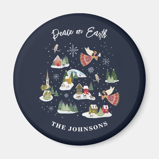 Angel Weltfrieden Christmas Magnet (Vorne)
