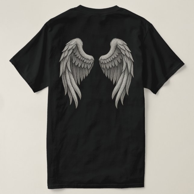 Angel Wing Graphic T - Shirt (Design Rückseite)