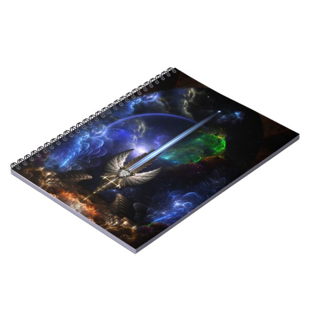 Angel Wing Sword von Arkledious Sp Spiral Notebook Notizblock (Linke Seite)