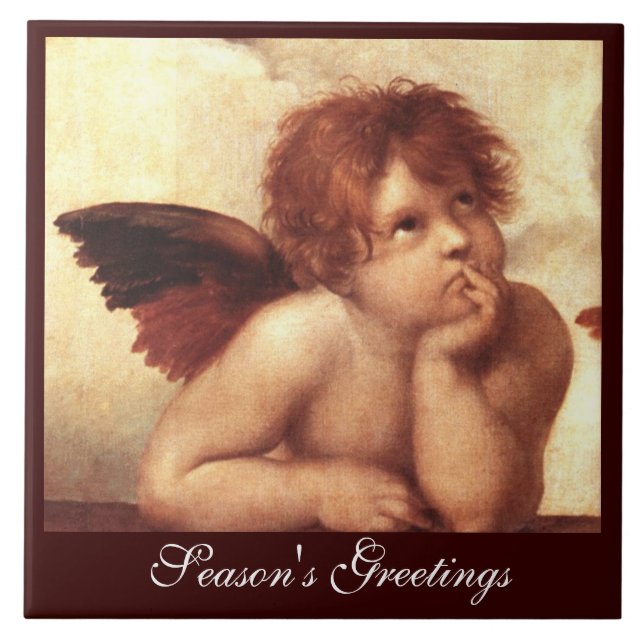 ANGEL / Winged Cherub Fliese (Vorderseite)