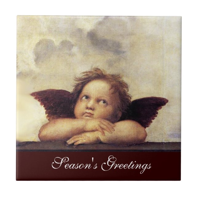 ANGEL / Winged Cherub Fliese (Vorderseite)