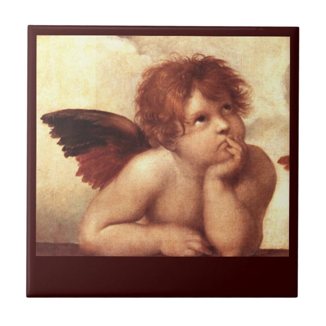 ANGEL / Winged Cherub Fliese (Vorderseite)