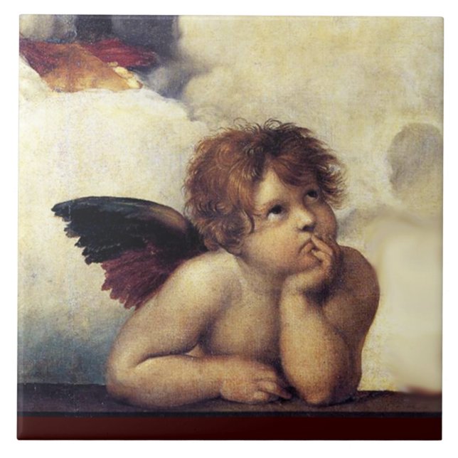 ANGEL / Winged Cherub Fliese (Vorderseite)