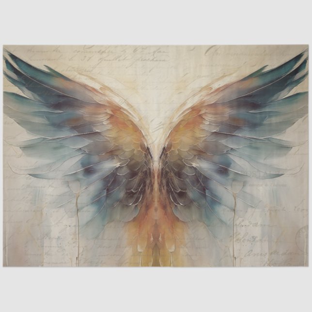 Angel Wings 2 Abstrakter Impressionismus Seidenpapier (Vorderseite)