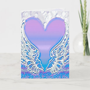 Angel Wings and Heart Graphics Card Karte