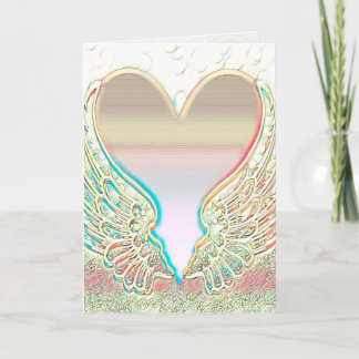 Angel Wings and Heart Graphics Card Karte