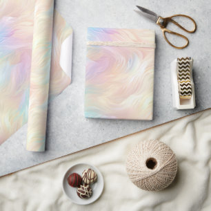 Angel Wings Aqua Blue Pink Geschenkpapier