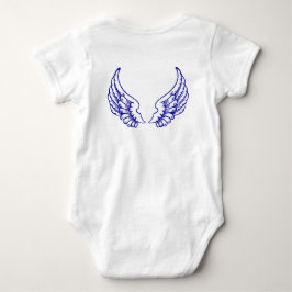 Angel Wings Baby Bodysuit Blue Strampler