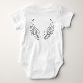 Angel Wings Baby Bodysuit Gray Baby Strampler