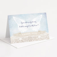 Angel Wings Baby Dusche oder Taufe Danke Anmerkung