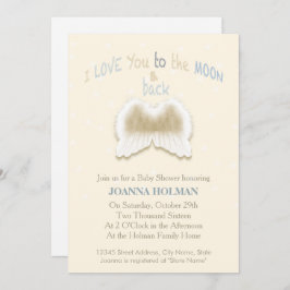 Angel Wings Baby Showcard Einladung