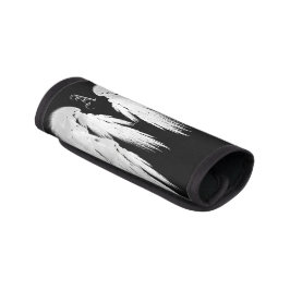 ANGEL WINGS Black Custom Monogram Koffergriffwickel