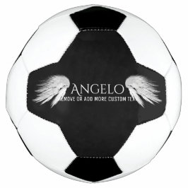 ANGEL WINGS Black Individuelle Name Fußball