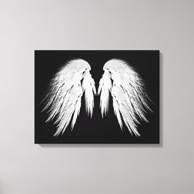 ANGEL WINGS Black Leinwanddruck (Vorderseite)