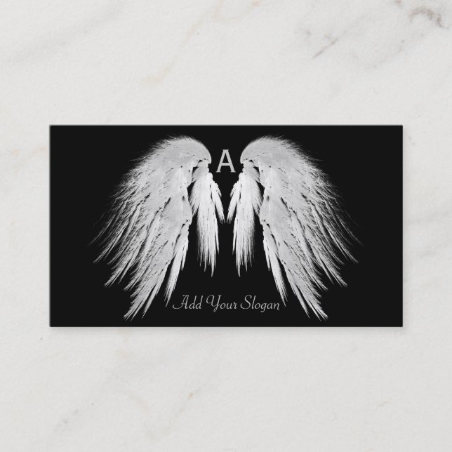 ANGEL WINGS Black Pick Color Custom Visitenkarte (Vorderseite)