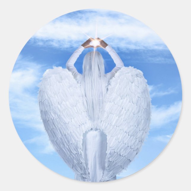 Angel Wings Blue Sky Stickers (Vorderseite)