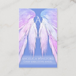 Angel Wings Dreamy Pink Soft Blue Visitenkarte