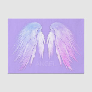 ANGEL WINGS Fairy Lila Individuelle Name Seidenpapier