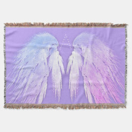 ANGEL WINGS Fairy Lila Monogram Decke