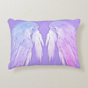 ANGEL WINGS Fairy Lila Monogram Dekokissen