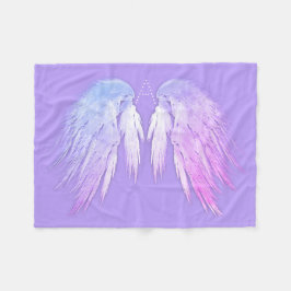 ANGEL WINGS Fairy Lila Monogram Fleecedecke