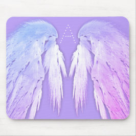 ANGEL WINGS Fairy Lila Monogram Mousepad