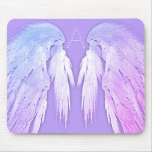 ANGEL WINGS Fairy Lila Monogram Mousepad