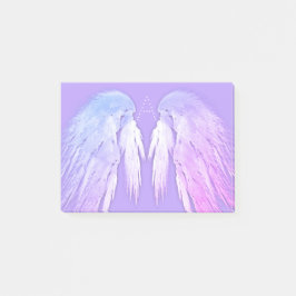 ANGEL WINGS Fairy Lila Monogram Post-it Klebezettel