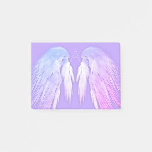 ANGEL WINGS Fairy Lila Monogram Post-it Klebezettel