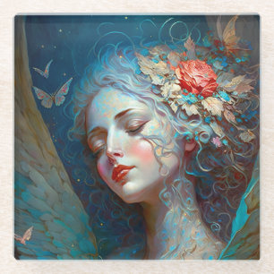 Angel Wings Fantasy Art Glass Untersetzer