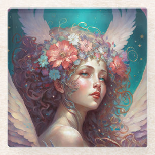 Angel Wings Fantasy Art Glasuntersetzer