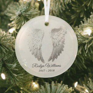 Angel Wings Gedächtnisverlust Loved Ein Weihnachte Ornament Aus Glas