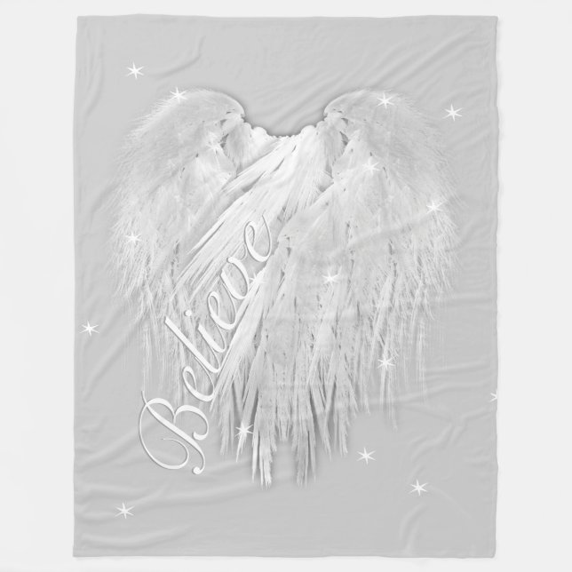 ANGEL WINGS 'Glauve' Magic Heart Fleecedecke (Vorderseite)