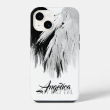 ANGEL WINGS HEART Black+White Nur halb böse Funny