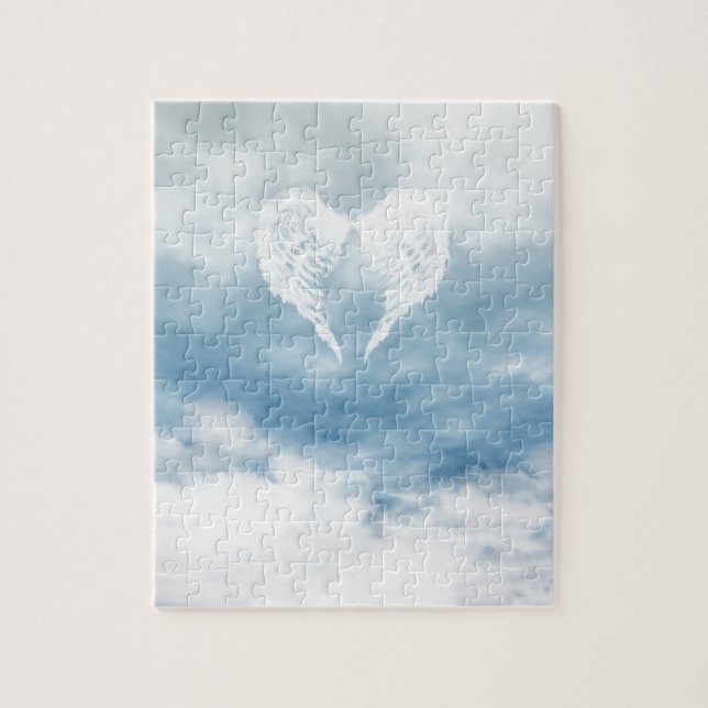 Angel Wings in Cloudy Blue Sky Puzzle (Vertikal)