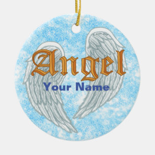 Angel Wings Keramik Ornament
