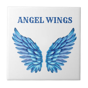Angel Wings Keramik Tile, klein (4,25" x 4,25") Fliese