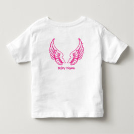 Angel Wings Kleinkind Name Rosa T-Shirt