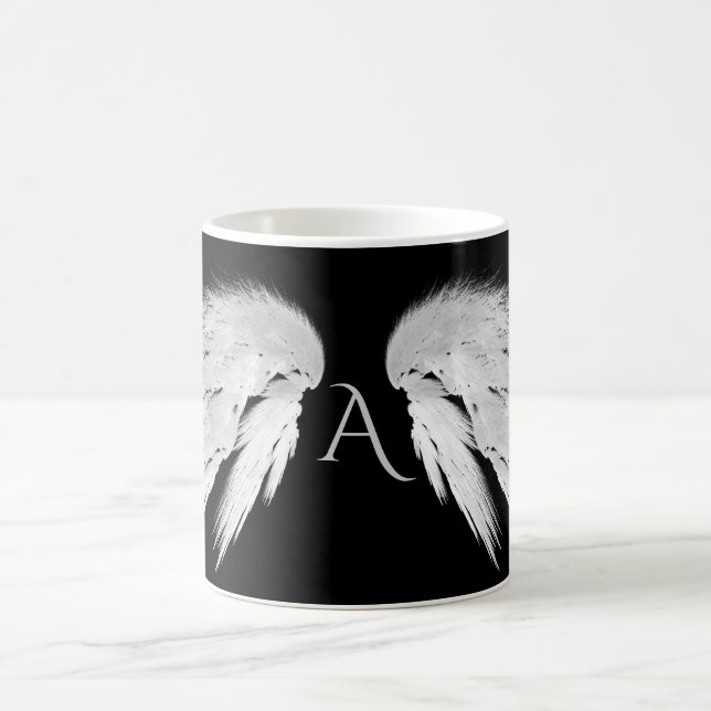 ANGEL WINGS Monogram Black Kaffeetasse (Mittel)