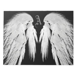 ANGEL WINGS Monogram Black Notizblock