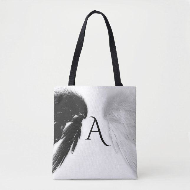 ANGEL WINGS Monogram Black + White (Vorderseite)
