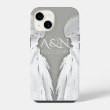 ANGEL WINGS Monogram Elegant Gray